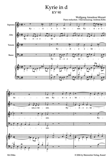 Kyrie in D minor K. 90 [Bar:BA5346-90]