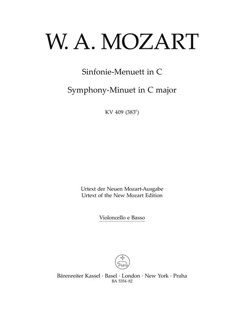 Symphony Minuett in C major K. 409 [Bar:BA5354-82]