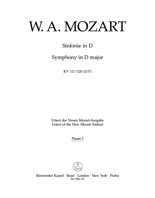 Symphony in D major K. 111/120(111a) [Bar:BA5364-65]
