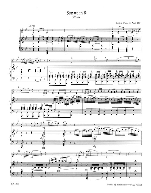 Sonata in B-flat major [Bar:BA5368]