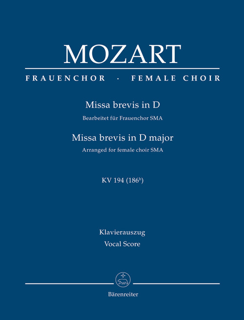 Missa brevis in D major K. 194 (186h) [Bar:BA5690-90]
