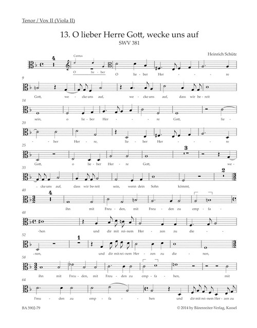 Geistliche Chor-Music SWV 381-397 [Bar:BA5902-79]