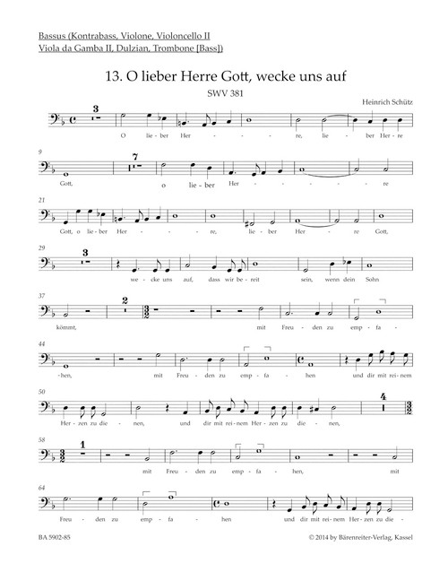 Geistliche Chor-Music SWV 381-397 [Bar:BA5902-85]
