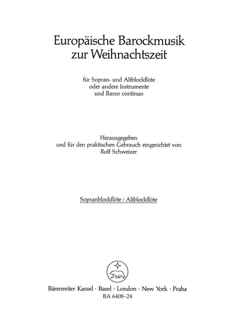 Europäische Barockmusik zur Weihnachtszeit [Bar:BA6408-24]