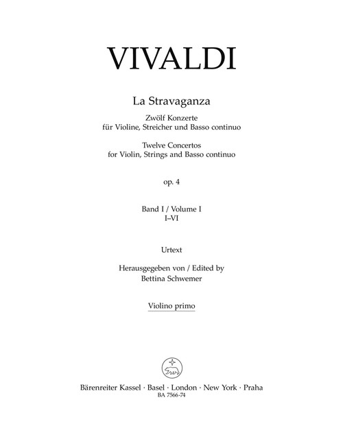 La Stravaganza op. 4 [Bar:BA7566-74]