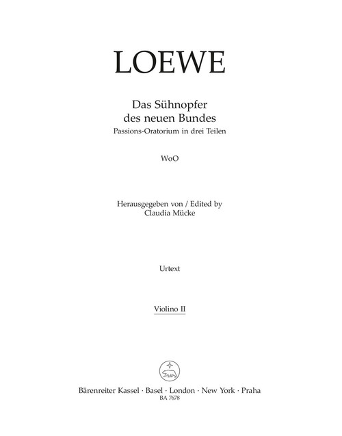 Das Sühnopfer des neuen Bundes WoO [Bar:BA7678-75]