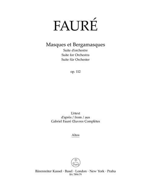 Masques et Bergamasques op. 112 N 185b [Bar:BA7894-79]