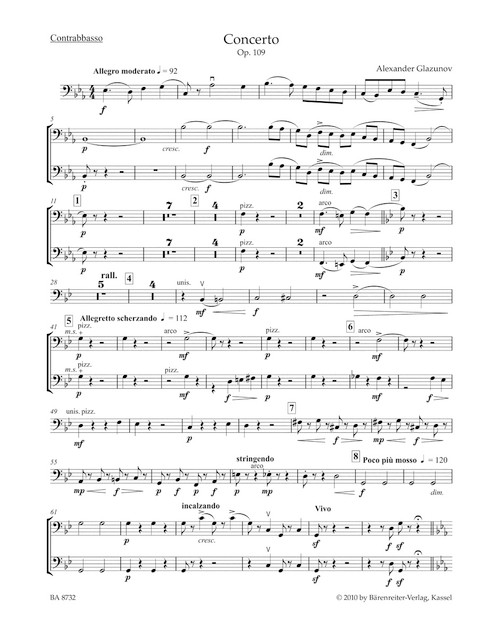 Concerto for Alto Saxophone and String Orchestra in E-flat major op. 109 [Bar:BA8732-85]