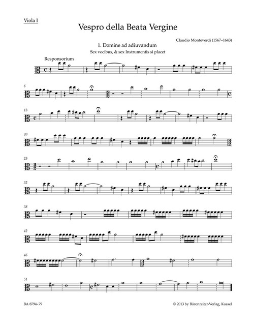 Vespro della Beata Vergine "Marienvesper" [Bar:BA8794-79]