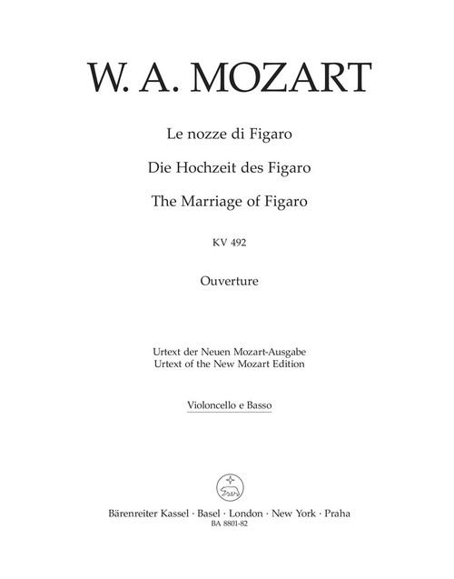 Le nozze di Figaro / The Marriage of Figaro K. 492 [Bar:BA8801-82]