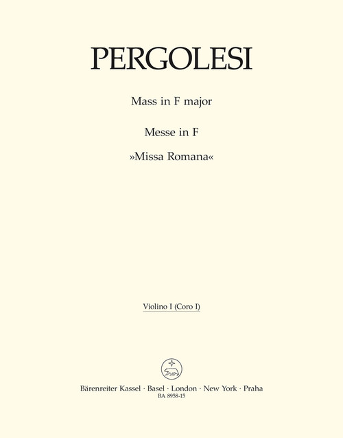 Mass in F major "Missa Romana" [Bar:BA8958-15]