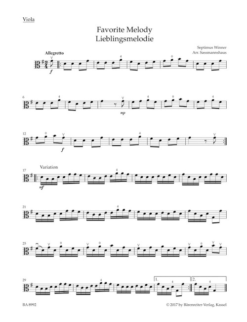 Viola Recital Album, Volume 3 [Bar:BA8992]