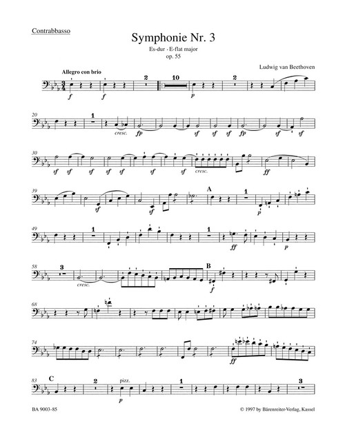 Symphony no. 3 in E-flat major op. 55 "Eroica" [Bar:BA9003-85]