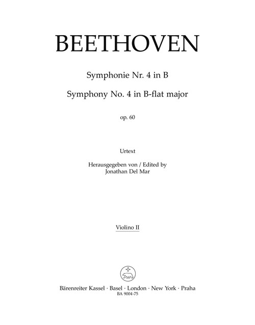 Symphony no. 4 in B-flat major op. 60 [Bar:BA9004-75]