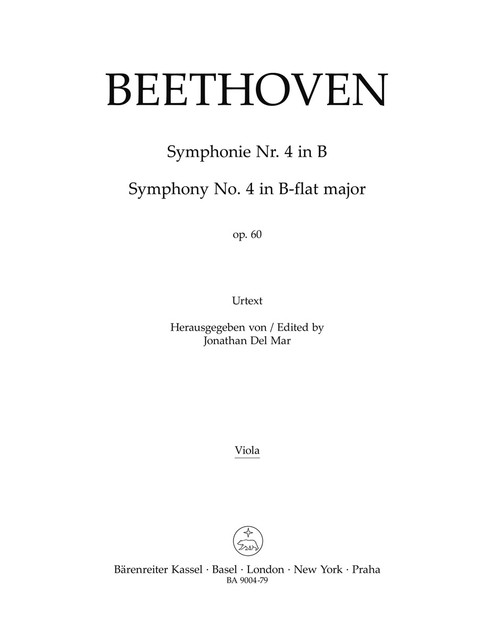 Symphony no. 4 in B-flat major op. 60 [Bar:BA9004-79]