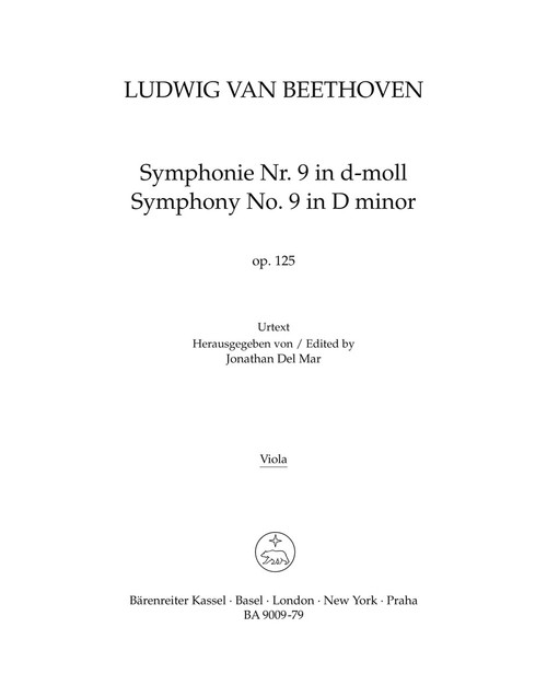Symphony no. 9 in D minor op. 125 [Bar:BA9009-79]