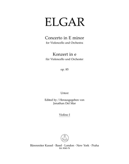 Concerto for Violoncello and Orchestra in E minor op. 85 [Bar:BA9040-74]