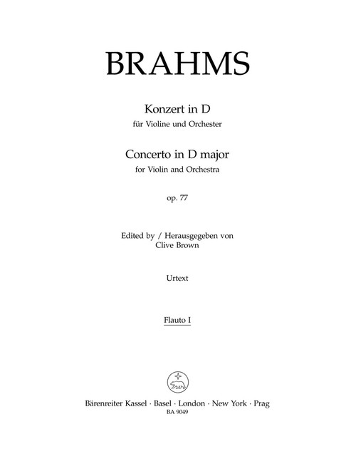 Concerto for Violin and Orchestra in D major op. 77 [Bar:BA9049-65]