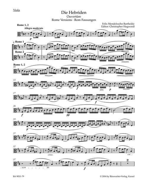 The Hebrides op. 26 [Bar:BA9053-79]