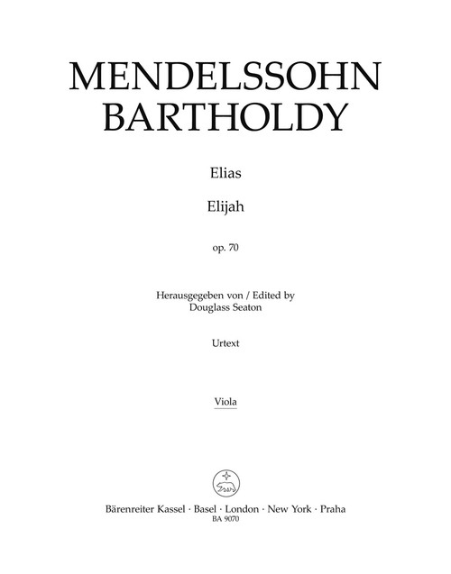 Elijah op. 70 [Bar:BA9070-79]