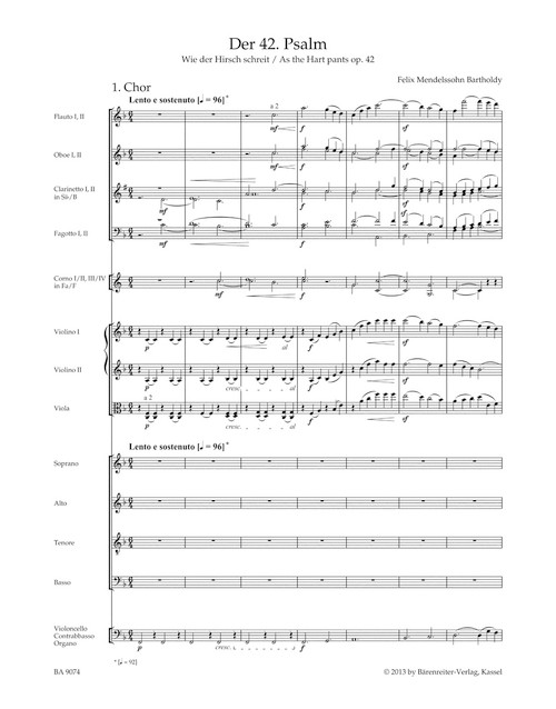Der 42. Psalm "Wie der Hirsch schreit" (Psalm 42 "As the Hart Pants") op. 42 [Bar:BA9074]