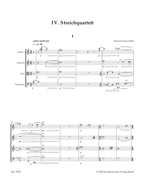 IV. Streichquartett (2009) [Bar:BA9378]