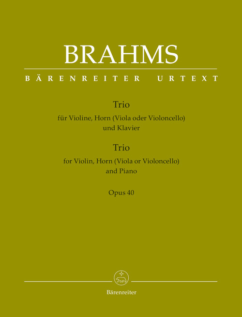 Trio for Violin, Horn (Viola or Violoncello) and Piano op. 40 [Bar:BA9435]