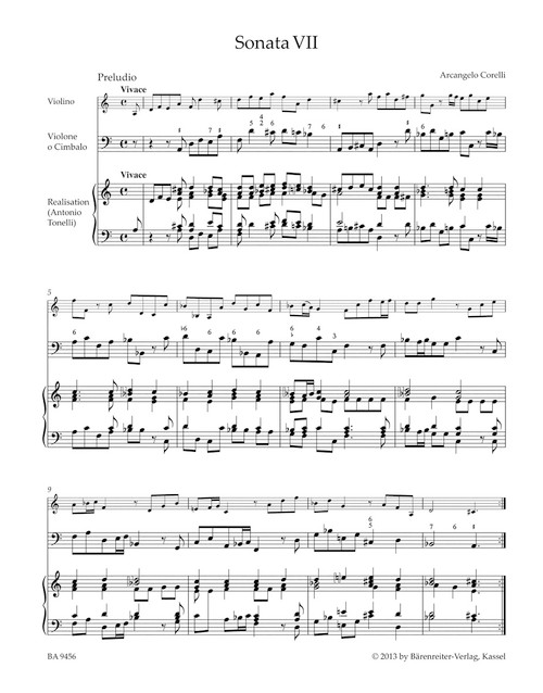 Sonatas for Violin and Basso continuo op. 5, VII-XII [Bar:BA9456]