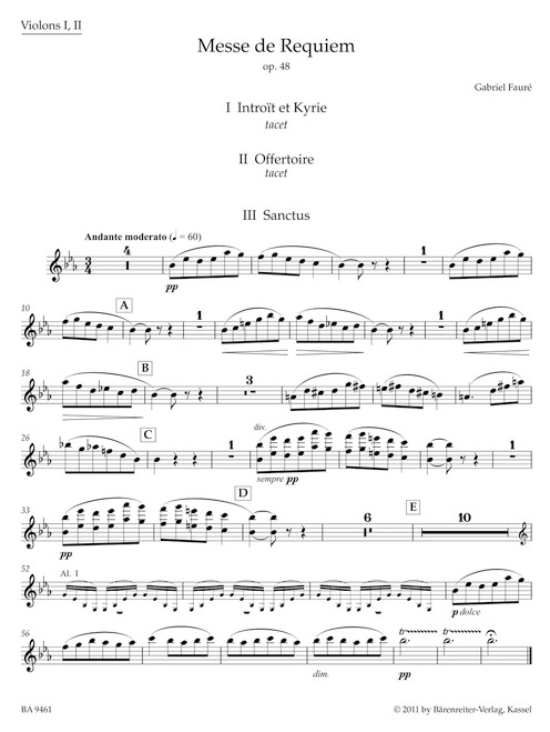 Messe de Requiem op. 48 N 97b [Bar:BA9461-74]