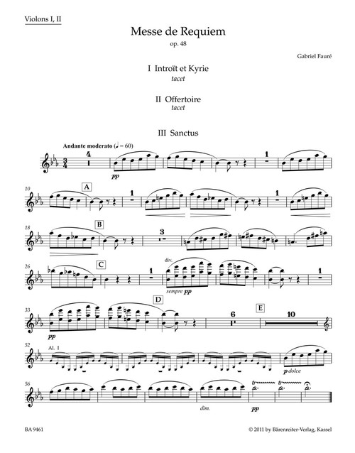 Messe de Requiem op. 48 N 97b [Bar:BA9461-74]