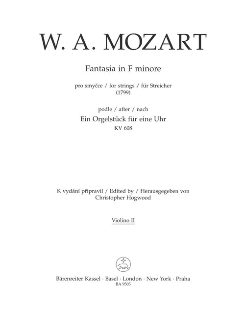 Fantasia für Streicher f-Moll (1799) [Bar:BA9505-75]