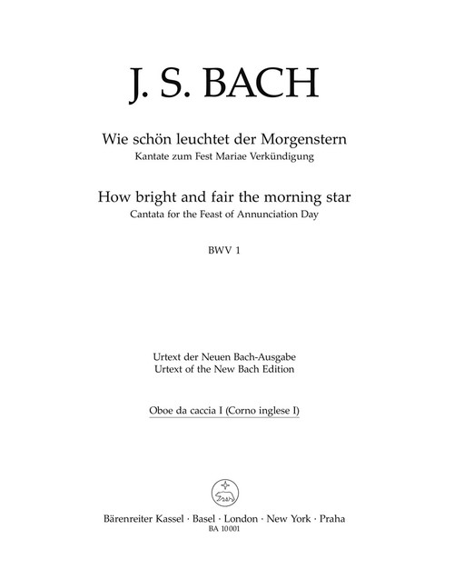 How bright and fair the morning star BWV 1 [Bar:BA10001-65]