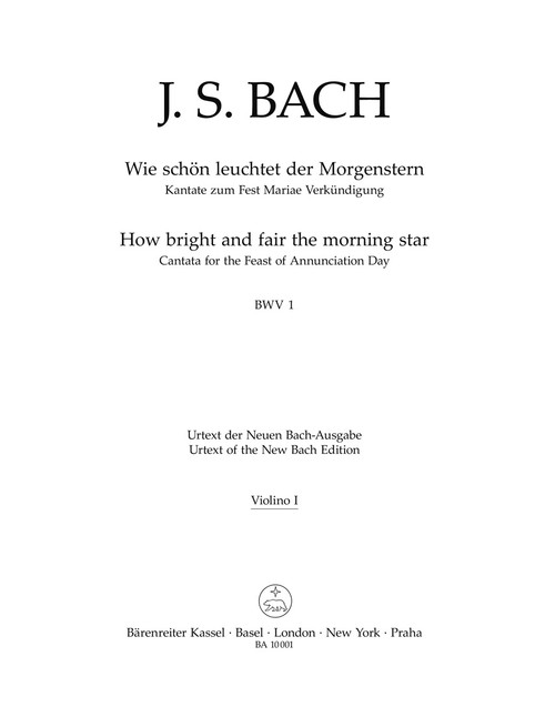 How bright and fair the morning star BWV 1 [Bar:BA10001-74]