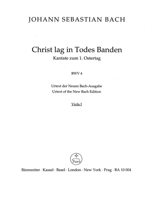 Christ lay by death enshrouded BWV 4 [Bar:BA10004-79]