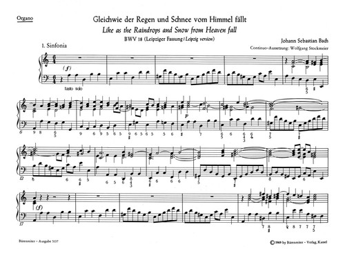 Like as the Raindrops and Snow from Heaven fall BWV 18 [Bar:BA10018-67]
