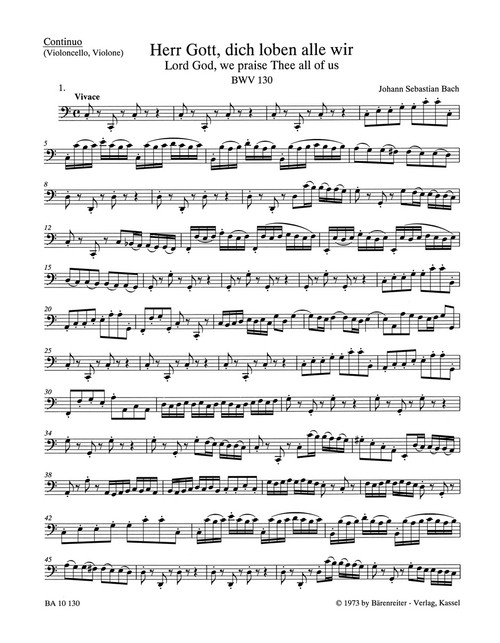 Lord God, we praise Thee all of us BWV 130 [Bar:BA10130-82]