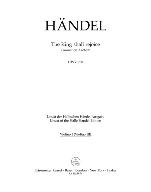 The King shall rejoice HWV 260 [Bar:BA10259-74]