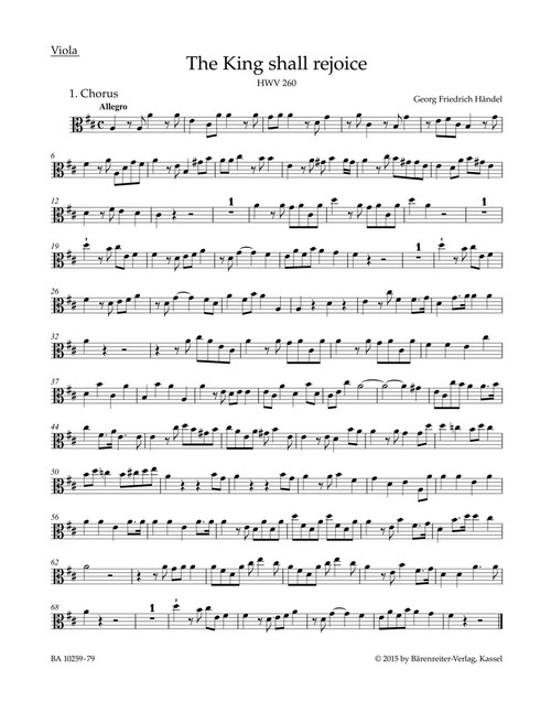 The King shall rejoice HWV 260 [Bar:BA10259-79]