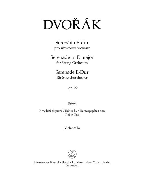 Serenade for String Orchestra in E major op. 22 [Bar:BA10423-82]