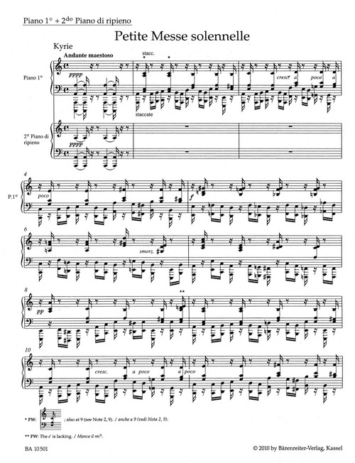 Petite Messe solennelle [Bar:BA10501-67]
