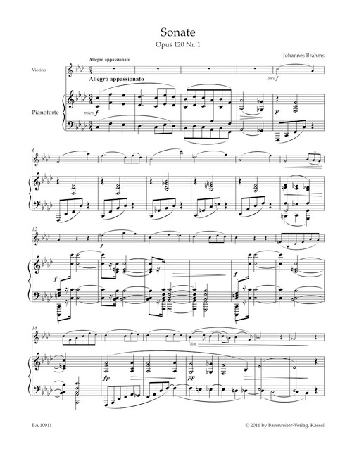 Sonatas in F minor and E-flat major for Violin and Piano [Bar:BA10911]