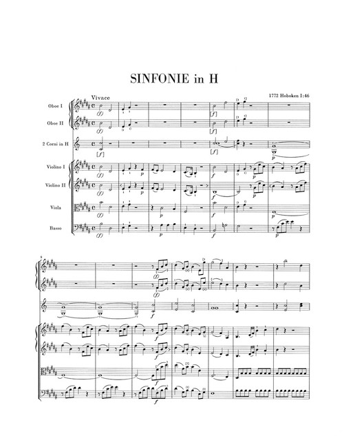 Symphony in B major Hob. I:46 [Bar:BA10974]