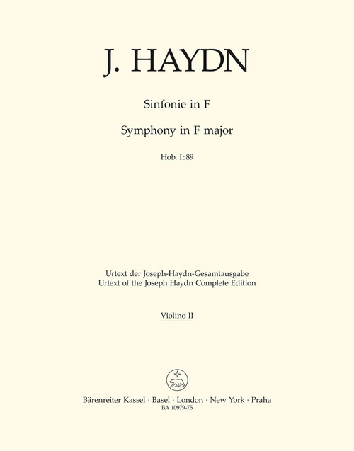 Symphony in F major Hob. I:89 [Bar:BA10979-75]