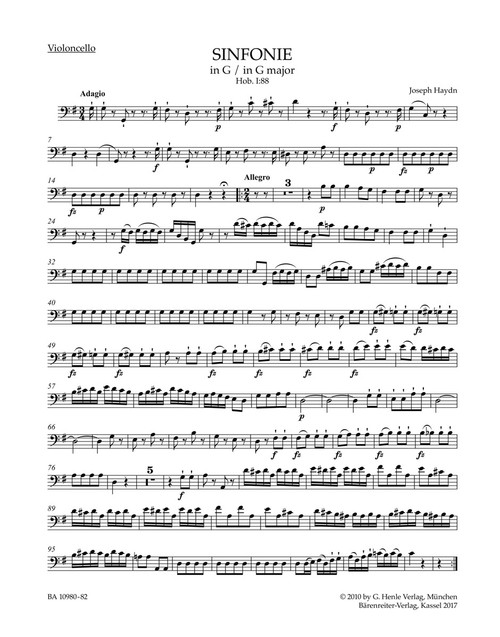 Symphony in G major Hob. I:88 [Bar:BA10980-82]