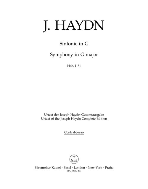 Symphony in G major Hob. I:81 [Bar:BA10983-85]