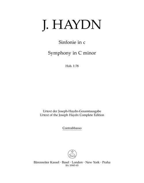 Symphony in C minor Hob I:78 [Bar:BA10985-85]