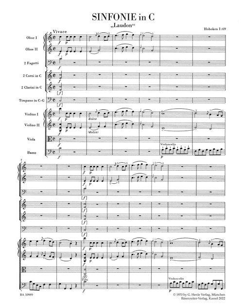 Symphony in C major Hob. I:69 [Bar:BA10989]
