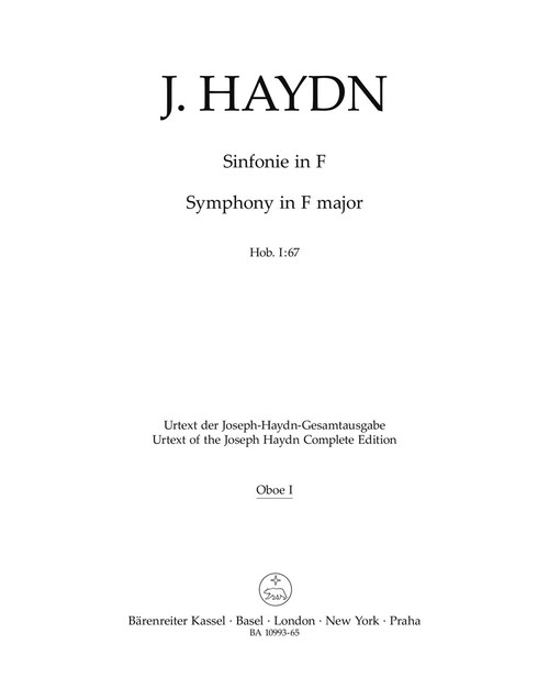 Symphony in F major Hob. I:67 [Bar:BA10993-65]