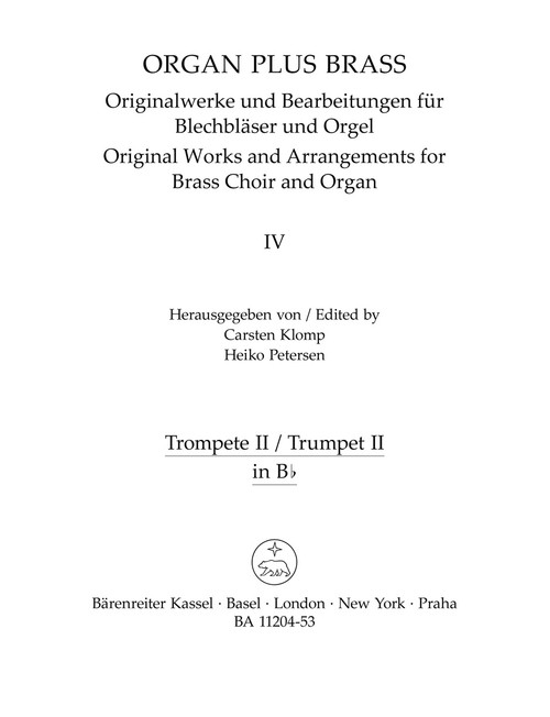 organ plus brass, Band IV: Cathedral Sounds [Bar:BA11204-53]