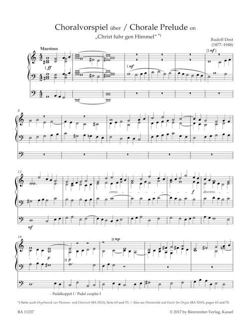 Organ Music for Ascension of Christ, Pentecost and Trinity [Bar:BA11237]